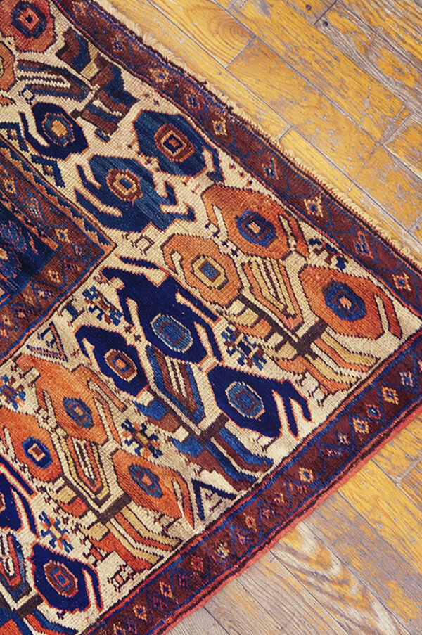 Small tribal antique 19th century persian kurdish sanjabi carpet - image 6