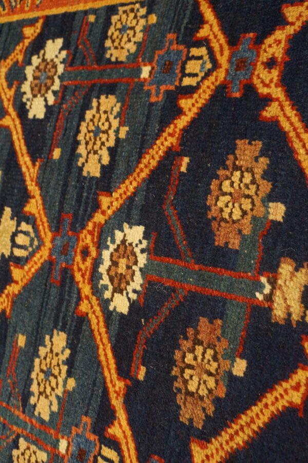 Antique wool pile tribal shrub pattern northwest persian hall runner rug - image 10