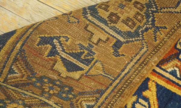 Antique wool pile tribal shrub pattern northwest persian hall runner rug - image 2