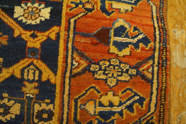 Antique wool pile tribal shrub pattern northwest persian hall runner rug - image 6