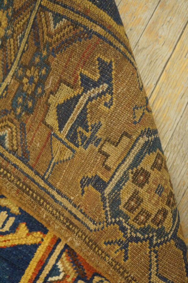 Antique wool pile tribal shrub pattern northwest persian hall runner rug - image 9