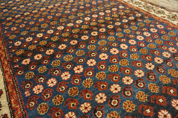 Light blue allover tribal floral design 19th century nw persian carpet - image 4