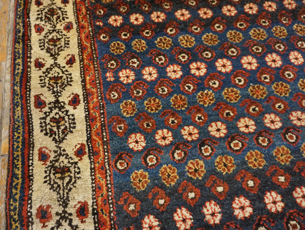 Light blue allover tribal floral design 19th century nw persian carpet - image 5