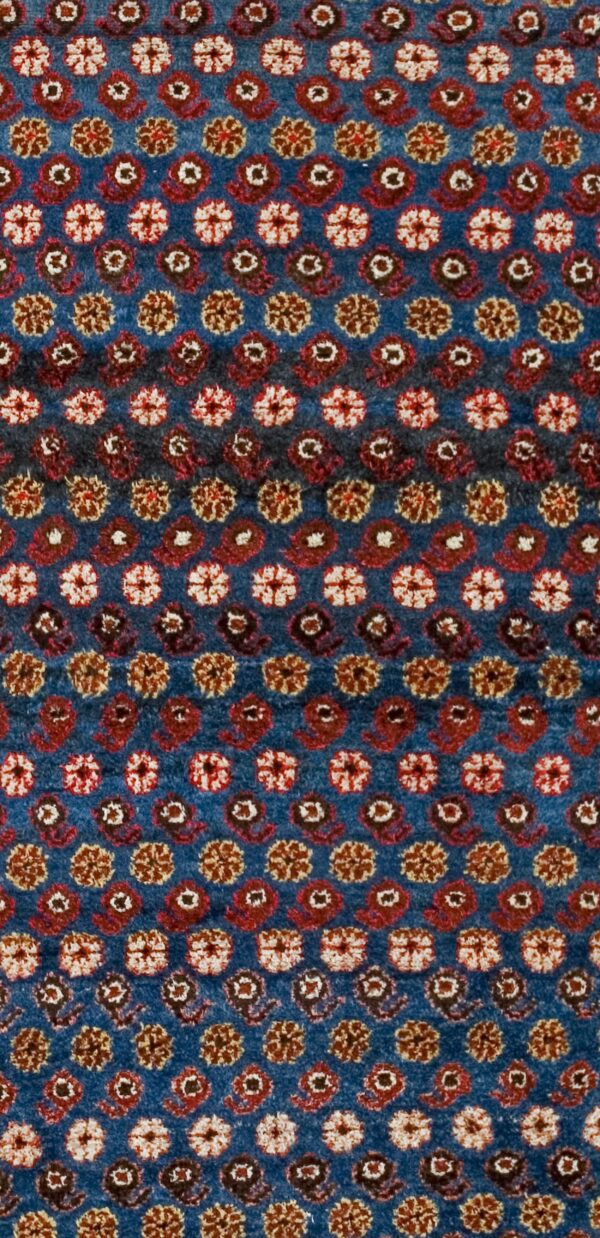 Light blue allover tribal floral design 19th century nw persian carpet - image 6
