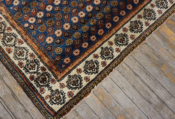 Light blue allover tribal floral design 19th century nw persian carpet - image 7