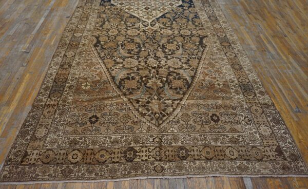 Antique long and narrow northwest persian tribal baisley pattern gallery rug - image 4