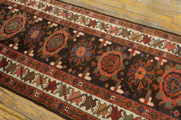 Antique tribal mina khani design 19th-century northwest persian runner rug - image 7
