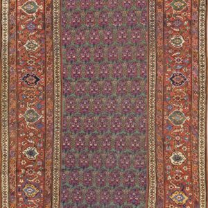 Rare Green Antique Paisley Tribal Pattern Northwest Persian Gallery Rug by Rugs On Net