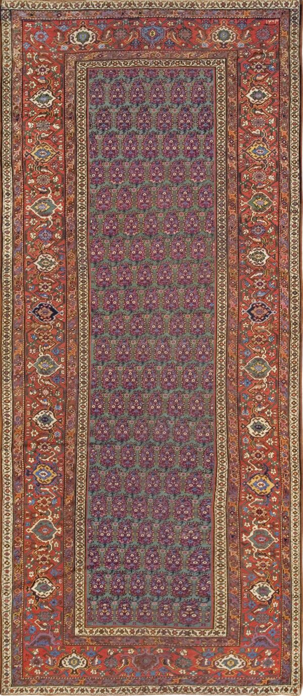 Rare green antique paisley tribal pattern northwest persian gallery rug by rugs on net