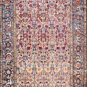 Antique 19th Century Ivory Tribal NW Persian Bakshaish Garden Design Gallery Carpet