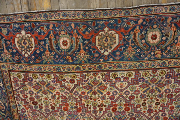 Antique 19th century ivory tribal nw persian bakshaish garden design gallery carpet - image 4