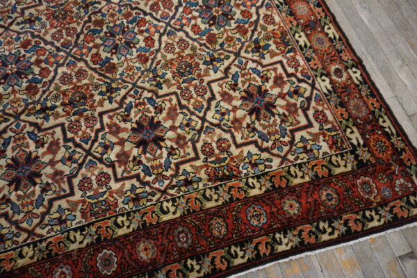 Ivory tribal antique mid 19th century northwest persian gallery rug - image 6