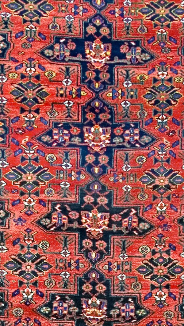 Rustic tribal geometric antique northwest persian wool pile hallway runner rug - image 6