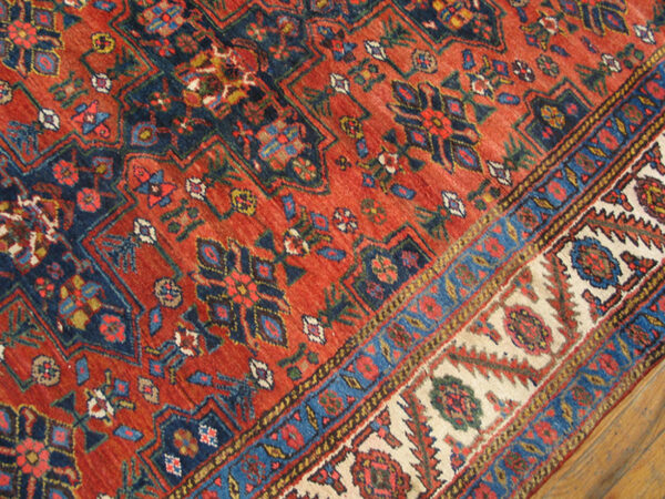 Rustic tribal geometric antique northwest persian wool pile hallway runner rug - image 7