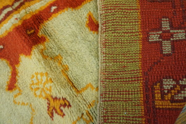 Large scale arts and crafts design antique red color turkish oushak rug - image 2