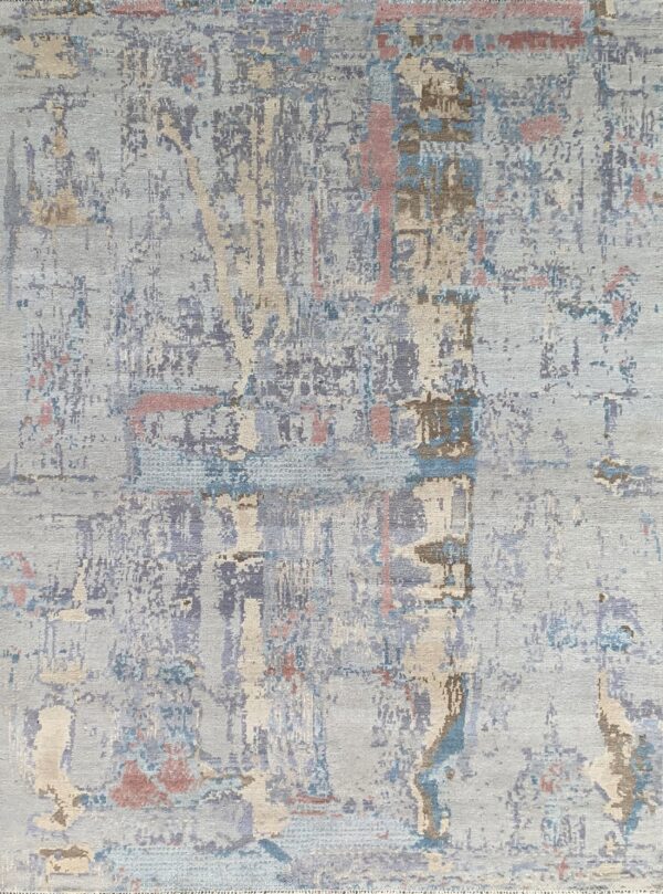 Clara stylish multicolor hand-knotted wool rug