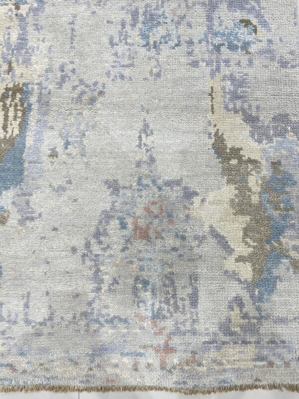 Clara stylish multicolor hand-knotted wool rug - image 8