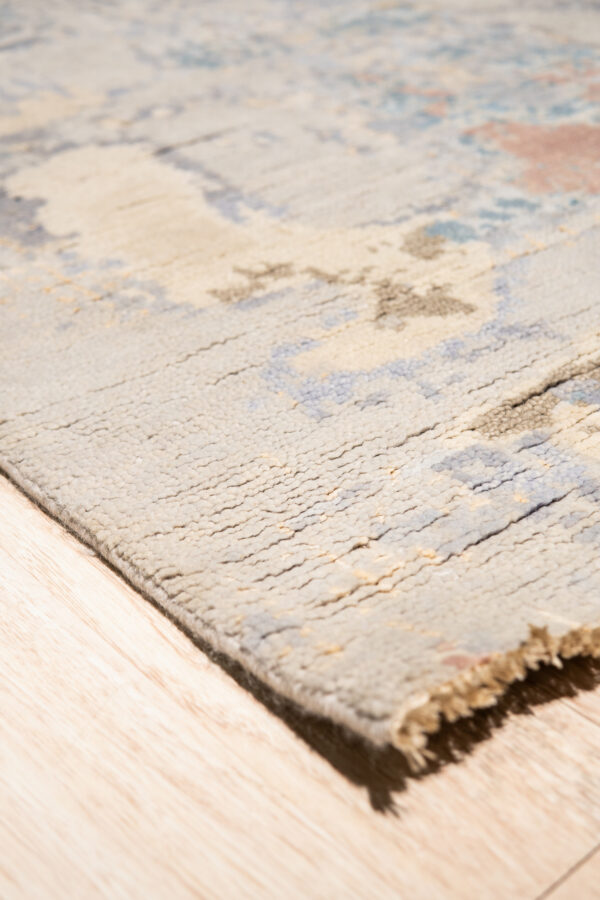 Clara stylish multicolor hand-knotted wool rug - image 6