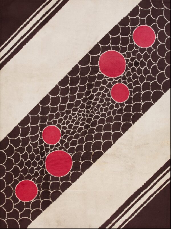 Rare antique classic european art deco design english room size carpet