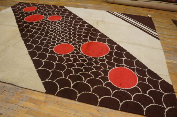 Rare antique classic european art deco design english room size carpet - image 2