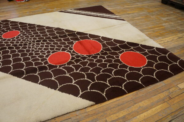 Rare antique classic european art deco design english room size carpet - image 8