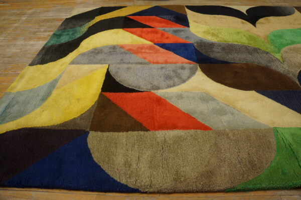 Vintage mid century modern english art modern tufted ron nixon pop art carpet - image 2