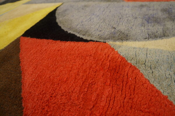 Vintage mid century modern english art modern tufted ron nixon pop art carpet - image 5