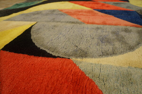 Vintage mid century modern english art modern tufted ron nixon pop art carpet - image 6