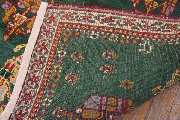 Tribal paisley pattern antique green color indian agra rug - image 8