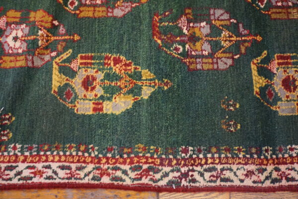 Tribal paisley pattern antique green color indian agra rug - image 3
