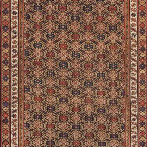 Antique Allover Tribal Geometric Earth Tone Northwest Persian Area Rug