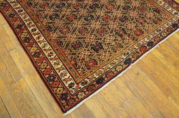 Antique allover tribal geometric earth tone northwest persian area rug - image 11