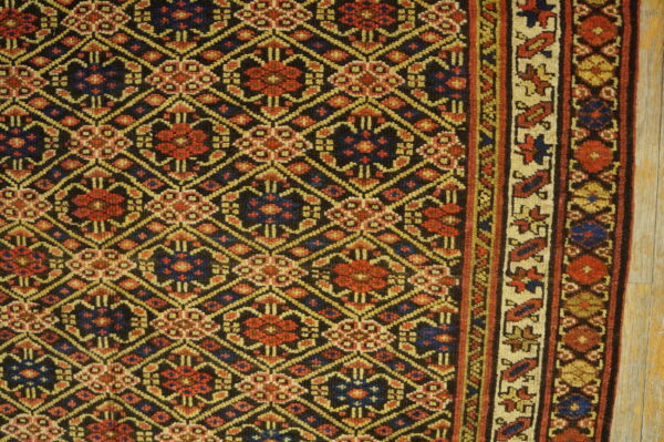 Antique allover tribal geometric earth tone northwest persian area rug - image 2