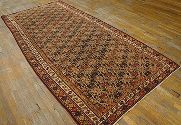 Antique allover tribal geometric earth tone northwest persian area rug - image 5