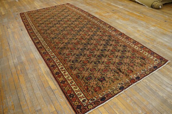 Antique allover tribal geometric earth tone northwest persian area rug - image 6