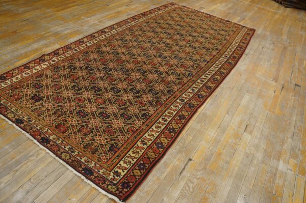 Antique allover tribal geometric earth tone northwest persian area rug - image 7