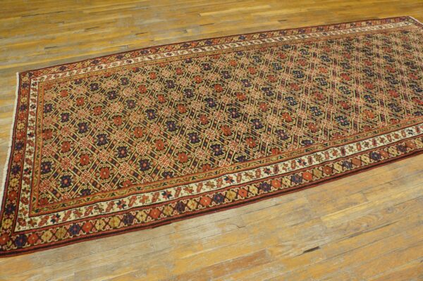 Antique allover tribal geometric earth tone northwest persian area rug - image 8