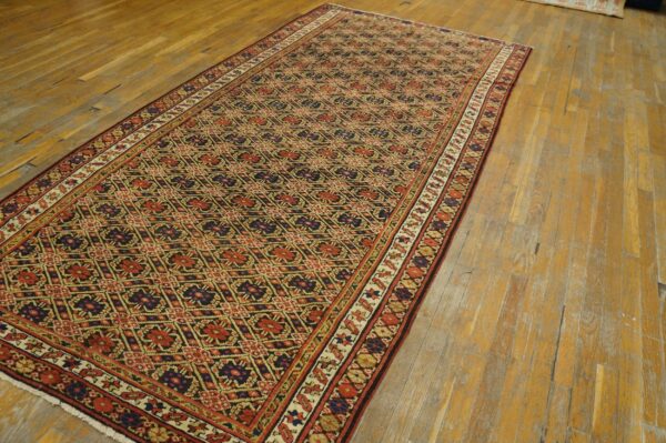 Antique allover tribal geometric earth tone northwest persian area rug - image 9