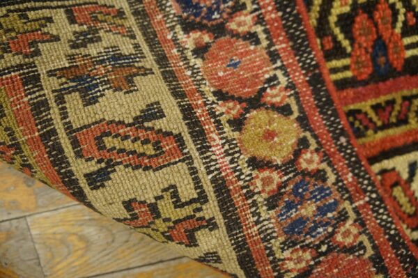 Antique allover tribal geometric earth tone northwest persian area rug - image 3