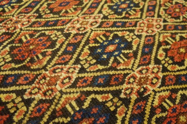 Antique allover tribal geometric earth tone northwest persian area rug - image 4