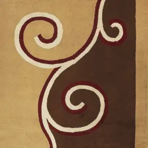 Warm Cream Color Antique Wool English Marion Dorn Art Deco Rug by Rugs On Net