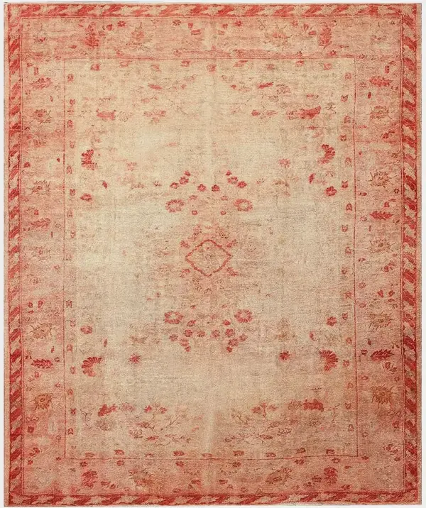 Warm ivory color casual tribal rustic medallion design antique turkish oushak rug by rugs on net
