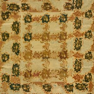 Amazing beige and brown Color with Florid Design Antique Needlepoint Rug by Rugs On Net