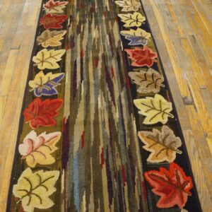 Autumn Leaf Runner rug on wooden floor by Rugs On Net