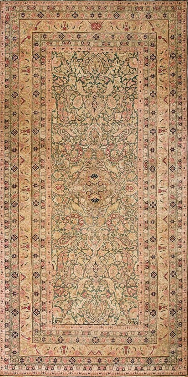 19th century persian kerman laver carpet