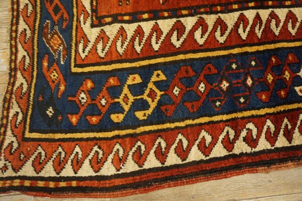 Bold red antique tribal geometric late 19th century caucasian lori pambak rug - image 7