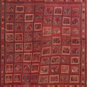 19th Century Caucasian Verneh Flat-Weave Carpet