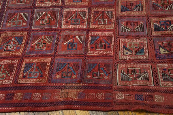 19th century caucasian verneh flat-weave carpet