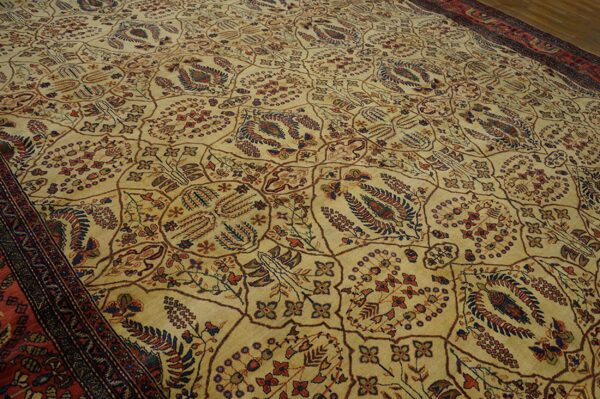Intricate floral pattern on carpet
