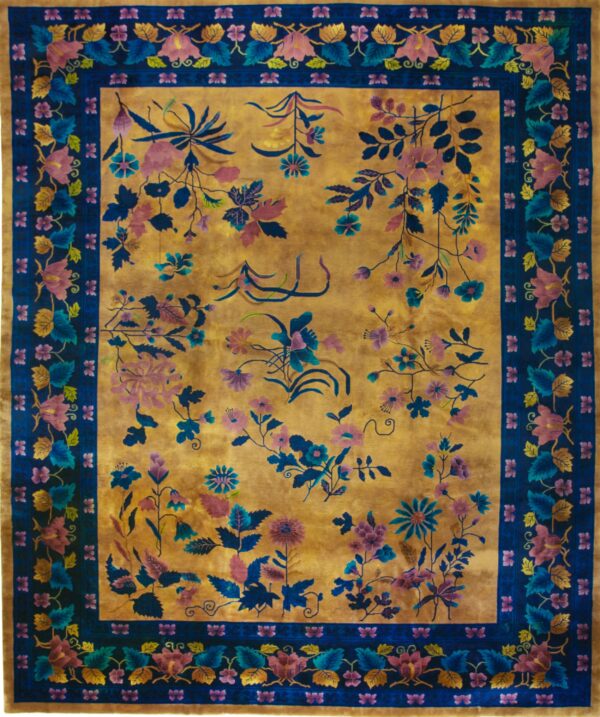 1920s chinese art deco carpet ( 11' 10'' x 14' 7'' - 360 x 444 cm )